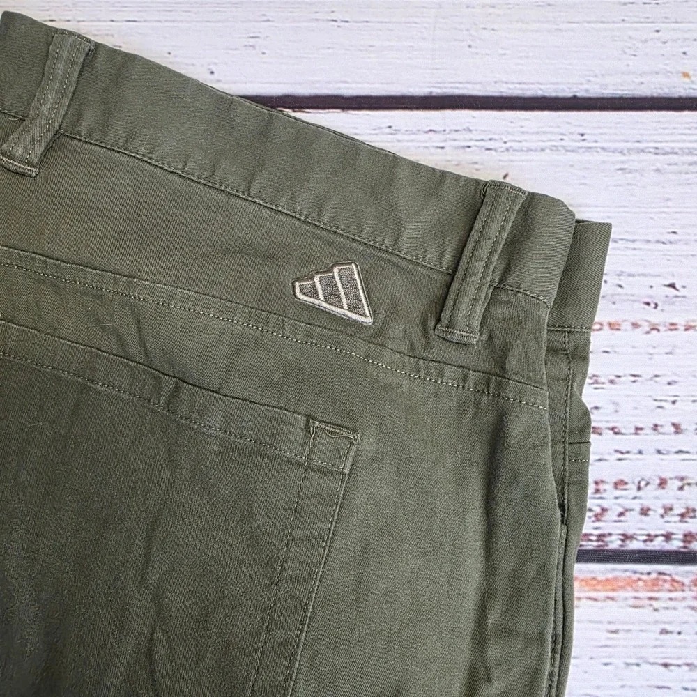 Adidas Go To 5 Pocket Golf Pants Olive Green Stretch Cotton Lyocell HR7926 36x32